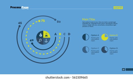 Four Options Doughnut Chart Slide Template