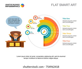 Four Options Doughnut Chart Template