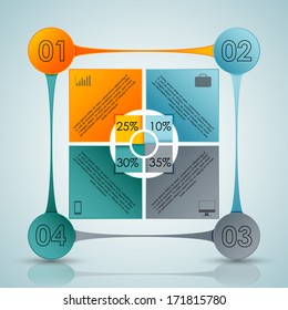 Four options infographic