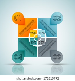 Four options infographic