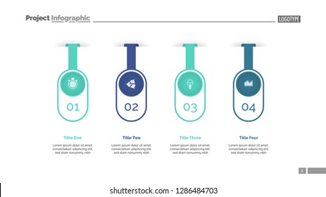 Four options infographic diagram. Step chart, option graph, layout. Creative concept for infographics, presentation, project, report. Can be used for topics like business, management, workflow. 