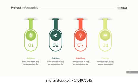Four options infographic diagram. Step chart, option graph, layout. Creative concept for infographics, presentation, project, report. Can be used for topics like business, management, workflow.