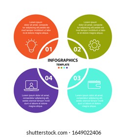 Four options infographics design template