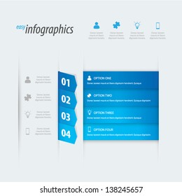 Four options infographics vector. Place your own text.