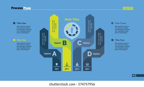 Four Options and Main Title Slide Template