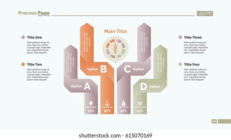 Four Options and Main Title Slide Template