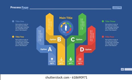 Four Options and Main Title Slide Template