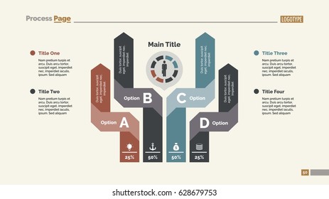 Four Options and Main Title Slide Template