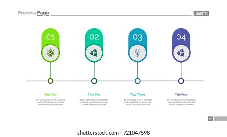 Four Options On Timeline Slide Template