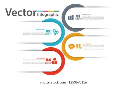 Four Options Plan Slide Template. Business concept with options. For content, diagram, flowchart,steps, parts,timeline infographics, workflow layout,chart,illustration. Vector eps 10

