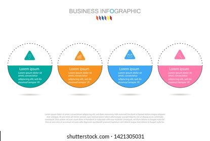 Four Options Plan Slide Template vector eps10 illustration.
