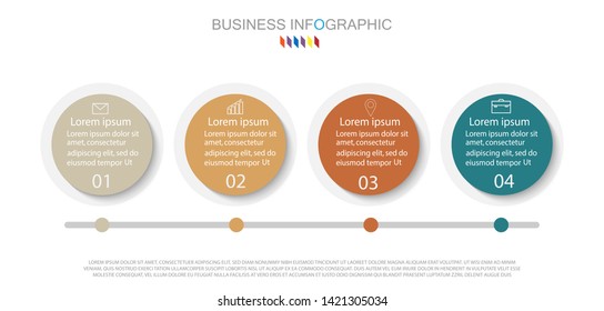 Four Options Plan Slide Template vector eps10 illustration.