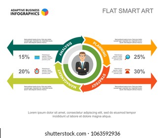 Four options statistics percentage chart template. Business data. Abstract elements of diagram, graphic. Strategy, analysis, management or planning creative concept for infographic, project layout.