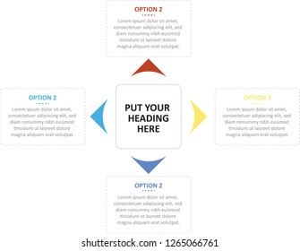 Four Options, Four Steps, Info graphic design template with option or steps or numbers for business presentation, number steps