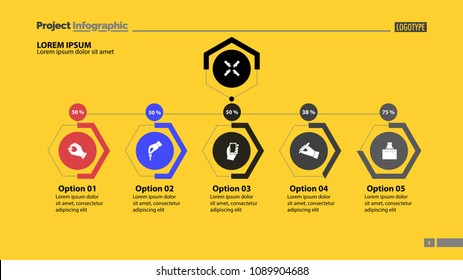 Four options under main point slide template. Business data. Graph, chart, design. Creative concept for infographic, report. Can be used for topics like marketing, workflow, management