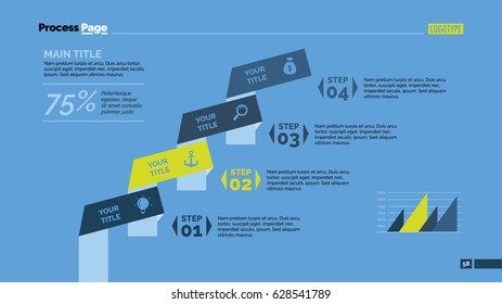Four Origami Steps Slide Template