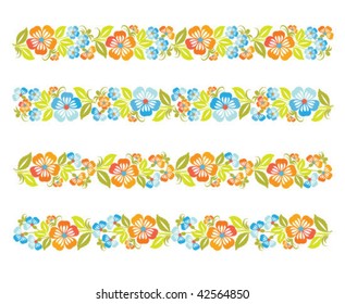 Four ornamental flowers