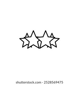 Four outlined stars representing a high rating or review.