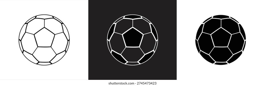 Cuatro iconos balón fútbol