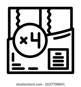 four pack toilet paper line icon vector. four pack toilet paper sign. isolated contour symbol black illustration