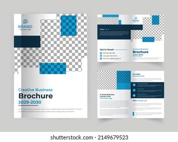 Four Pages Corporate Brochure Template Stock Vector (Royalty Free ...