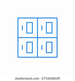 four panel window icon sign vector