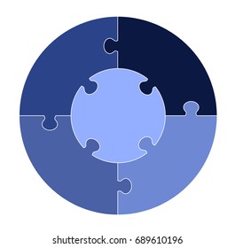 Four Part Puzzle Graphic