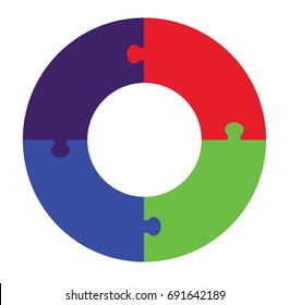 Four Part Puzzle Graphic