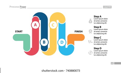 Four Parts Workflow Slide Template