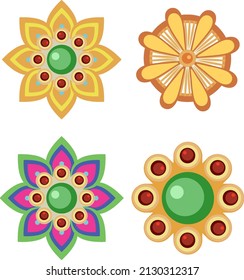 Vier Muster der mandala Design-Illustration