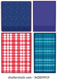 Four patterns of clothing illustration