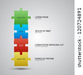 four peaces puzzle - vector design elements