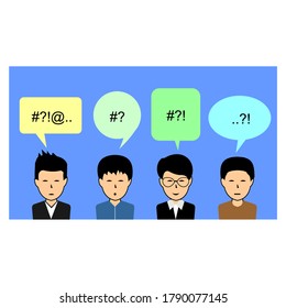 four people with each opinion