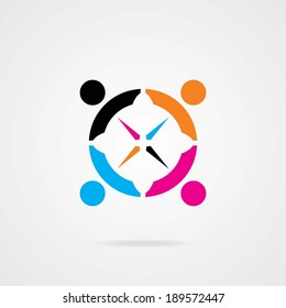 Four People Group icon vector