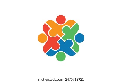 four people icon. people friends logo concept vector icon. this icon also represents friendship, partnership cooperation unity,