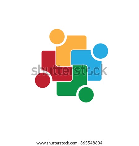 four people icon. people friends logo concept vector icon. this icon also represents friendship, partnership cooperation unity,