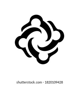 Four people for logo design concept. Very suitable in various business purposes, also for icon, symbol and many more.