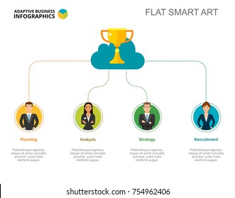 Four People Workflow Slide Template