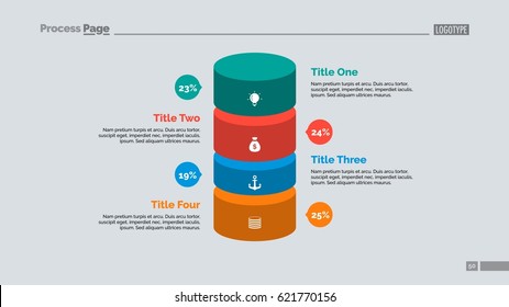 Four Percentage Cylinders Slide Template