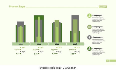 Four Periods Charts Slide Template