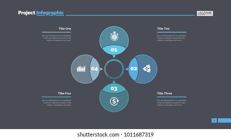 Four Petals Process Chart Slide Template