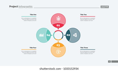 Four Petals Process Chart Slide Template