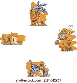 four picture and logo for your project