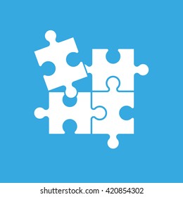 Four piece flat puzzle round infographic presentation. 4 step circle business diagram. Four section compare service banner. Vector illustration template shape . 3d Abstract Background