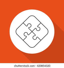 Four piece flat puzzle round infographic presentation. 4 step circle business diagram. Four section compare service banner. Vector illustration template shape . 3d Abstract Background