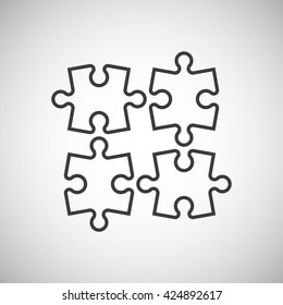 Four piece flat puzzle round infographic presentation. 4 step circle business diagram. Four section compare service banner. Vector illustration template shape . 3d Abstract Background