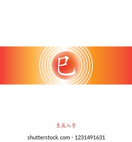 Four Pillars of Destiny. Chinese feng shui horoscope letters. Translation of 12 chinese zodiac animals. Feng shui signs hieroglyph- Rat, Ox, Tiger, Rabbit, Dragon, Snake, Horse, Goat, Monkey, Rooster,