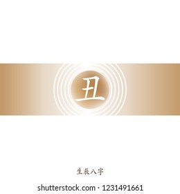 Four Pillars of Destiny. Chinese feng shui horoscope letters. Translation of 12 chinese zodiac animals. Feng shui signs hieroglyph- Rat, Ox, Tiger, Rabbit, Dragon, Snake, Horse, Goat, Monkey, Rooster,