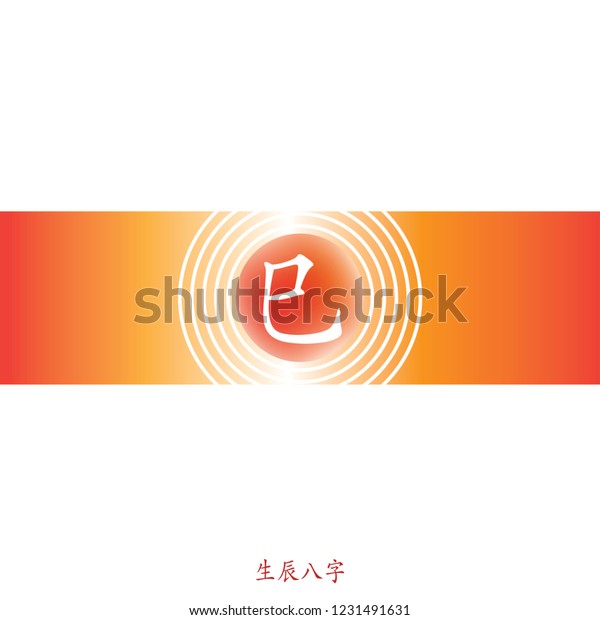 Four Pillars Destiny Chinese Feng Shui Stock Vector Royalty Free