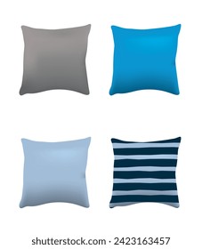 Vier Kissen Set. Vektorgrafik